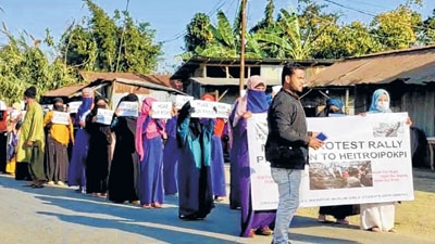 Protest rally staged